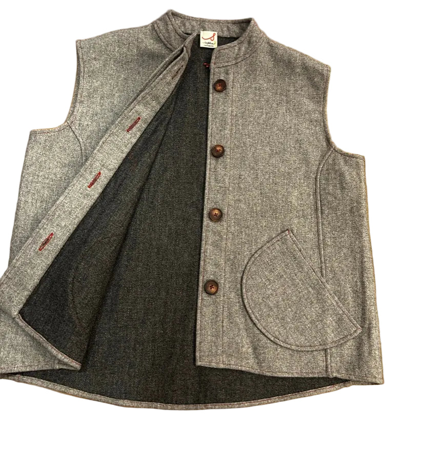 Gillet di tweed