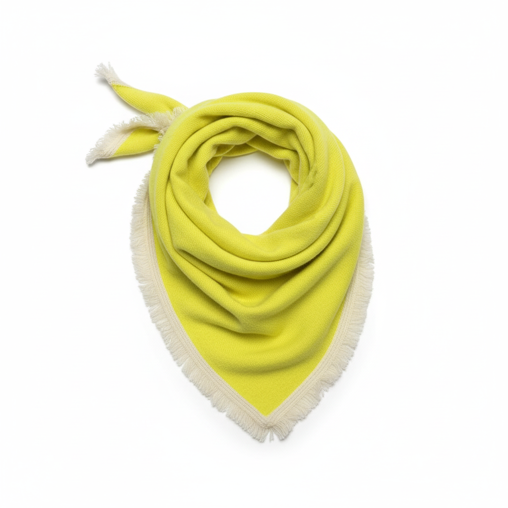 Bandana gialla drappeggiata