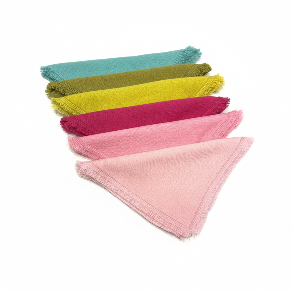 Bandane disposte su sfondo bianco