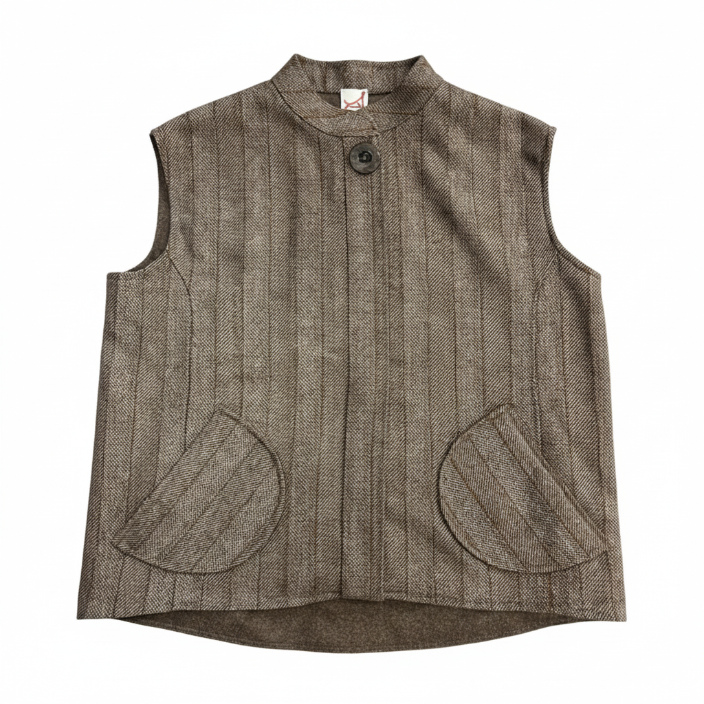 Gillet scontornato sfondo bianco